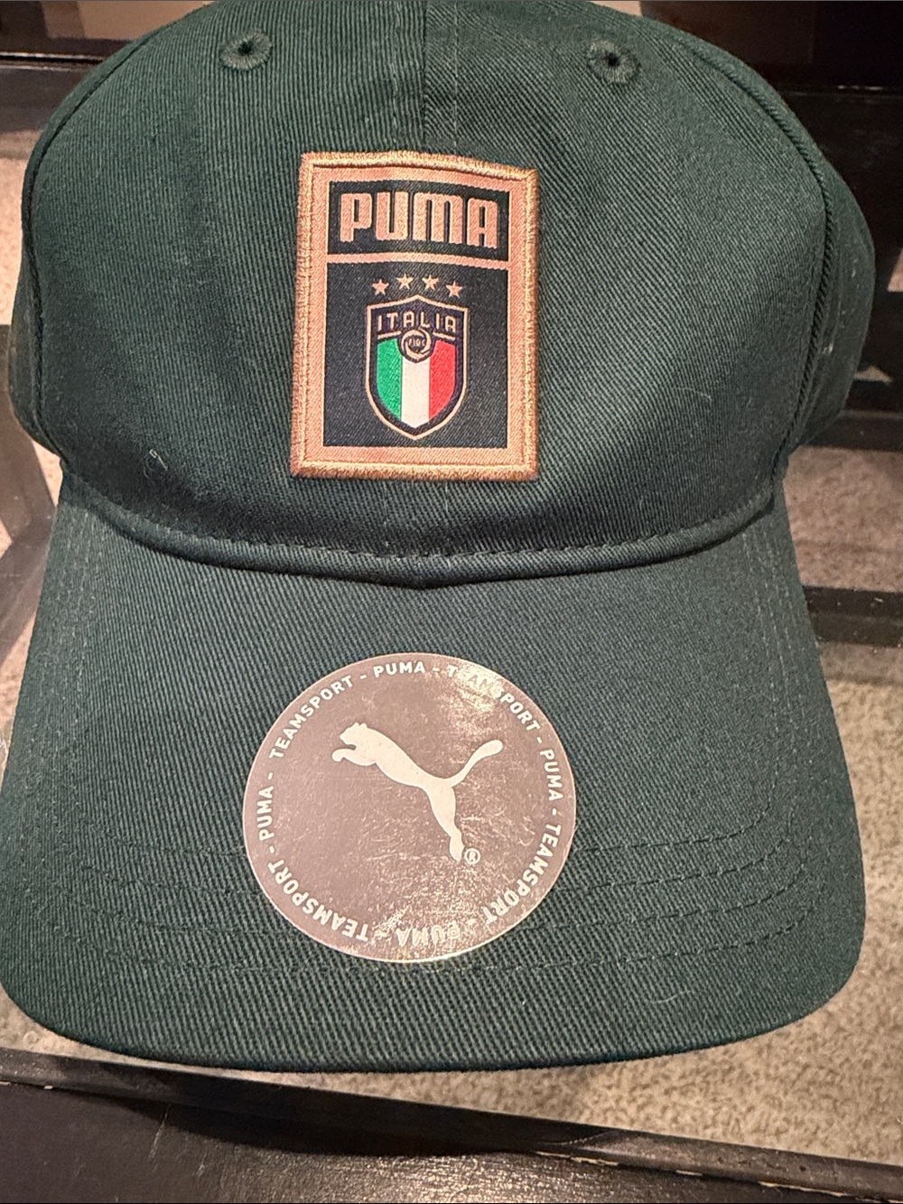 Puma Italia Dark Green Baseball Cap with Patch